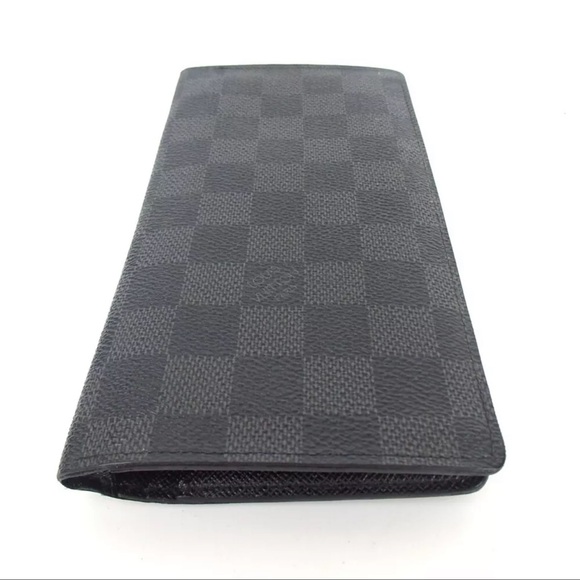 AUTH LOUIS VUITTON Damier Graphite Brazza Portefeuille Wallet - Picture 3 of 9
